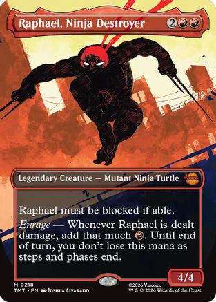 Raphael, Ninja Destroyer (Borderless)  [Foil]  (TMT-218) - [Teenage Mutant Ninja Turtles] - Trinity Hobby