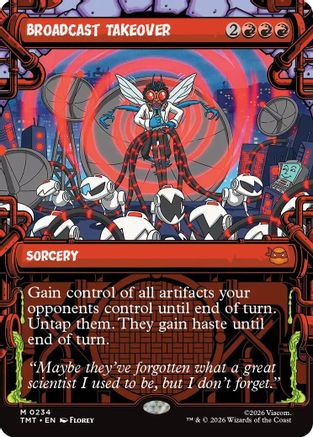 Broadcast Takeover (Showcase)  [Foil]  (TMT-234) - [Teenage Mutant Ninja Turtles] - Trinity Hobby