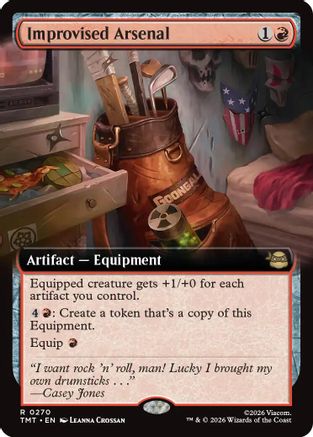 Improvised Arsenal (Extended Art)  [Foil]  (TMT-270) - [Teenage Mutant Ninja Turtles] - Trinity Hobby