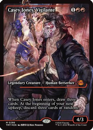 Casey Jones, Vigilante (0286) (Showcase)  [Foil]  (TMT-286) - [Teenage Mutant Ninja Turtles] - Trinity Hobby