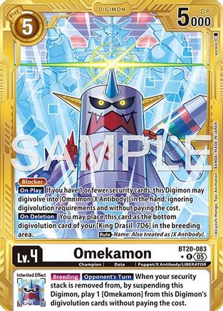 Omekamon (Gold Border) (BT20-083) - [Advanced Booster Digimon Generation] Foil - Trinity Hobby