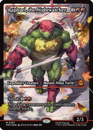 Raphael, the Nightwatcher (Showcase)  [Foil]  (TMT-287) - [Teenage Mutant Ninja Turtles] - Trinity Hobby