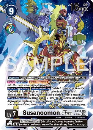 Susanoomon ACE (Alternate Art) (BT18-102) - [Advanced Booster Digimon Generation] Foil