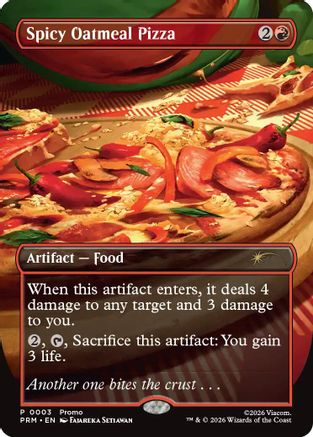 Spicy Oatmeal Pizza (Borderless)  (UMP-003) - [Unique and Miscellaneous Promos] - Trinity Hobby