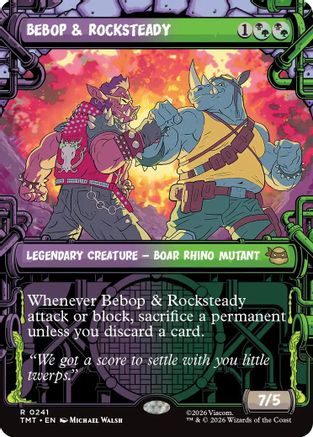Bebop & Rocksteady (Showcase)  [Foil]  (TMT-241) - [Teenage Mutant Ninja Turtles] - Trinity Hobby