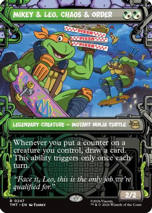 Mikey & Leo, Chaos & Order (Showcase)  [Foil]  (TMT-247) - [Teenage Mutant Ninja Turtles] - Trinity Hobby