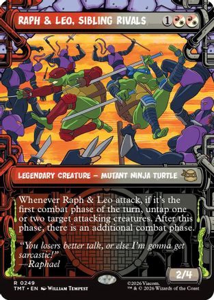 Raph & Leo, Sibling Rivals (Showcase)  [Foil]  (TMT-249) - [Teenage Mutant Ninja Turtles] - Trinity Hobby