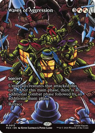 Waves of Aggression (Borderless)  (PZA-013) - [Teenage Mutant Ninja Turtles Eternal-Legal] - Trinity Hobby