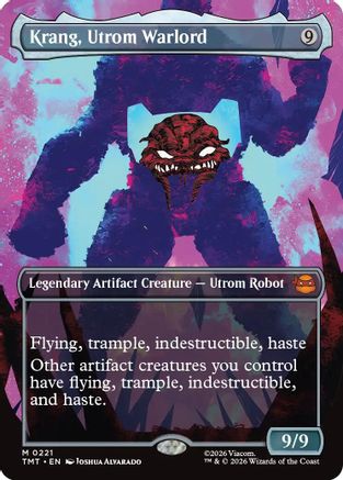 Krang, Utrom Warlord (Borderless)  [Foil]  (TMT-221) - [Teenage Mutant Ninja Turtles] - Trinity Hobby
