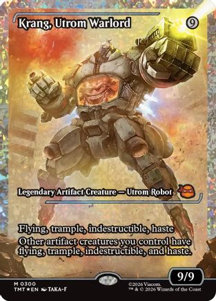 Krang, Utrom Warlord (Showcase) (Fracture Foil)  [Foil]  (TMT-300) - [Teenage Mutant Ninja Turtles] - Trinity Hobby