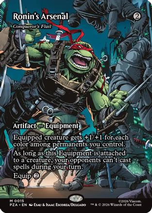 Ronin's Arsenal - Conqueror's Flail (Borderless)  [Foil]  (PZA-015) - [Teenage Mutant Ninja Turtles Eternal-Legal] - Trinity Hobby