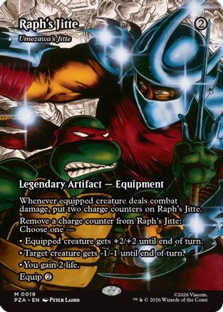 Raph's Jitte - Umezawa's Jitte (Borderless)  (PZA-019) - [Teenage Mutant Ninja Turtles Eternal-Legal] - Trinity Hobby