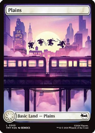 Plains (0305) (Surge Foil)  [Foil]  (TMT-305) - [Teenage Mutant Ninja Turtles] - Trinity Hobby