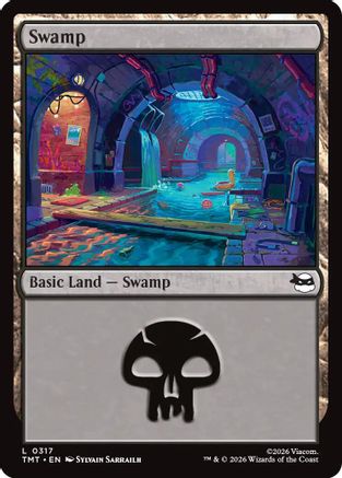 Swamp (0317)  [Foil]  (TMT-317) - [Teenage Mutant Ninja Turtles] - Trinity Hobby