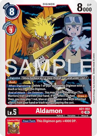 Aldamon (AD1-002) - [Advanced Booster Digimon Generation] Foil - Trinity Hobby