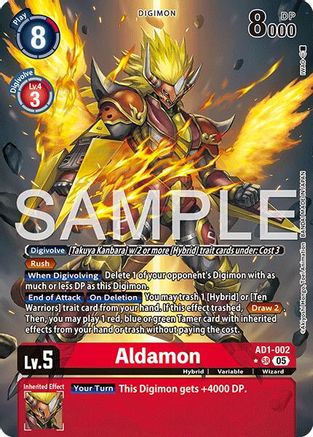 Aldamon (Alternate Art) (AD1-002) - [Advanced Booster Digimon Generation] Foil - Trinity Hobby
