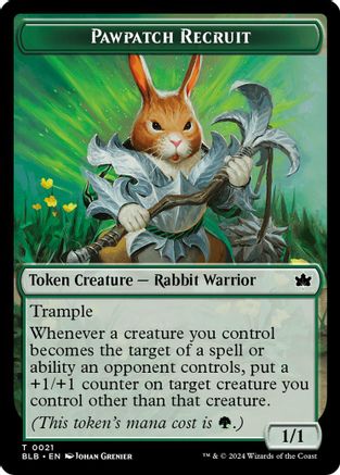 Pawpatch Recruit // Map Double-Sided Token  (BLB-21 // 17) - [Bloomburrow] - Trinity Hobby