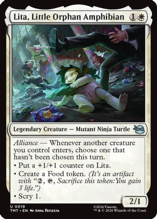 Lita, Little Orphan Amphibian  [Foil]  (TMT-019) - [Teenage Mutant Ninja Turtles] - Trinity Hobby