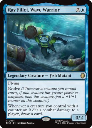 Ray Fillet, Wave Warrior  (TMC-014) - [Commander: Teenage Mutant Ninja Turtles] - Trinity Hobby