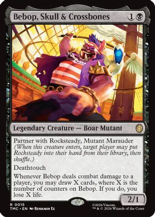 Bebop, Skull & Crossbones  [Foil]  (TMC-015) - [Commander: Teenage Mutant Ninja Turtles] - Trinity Hobby