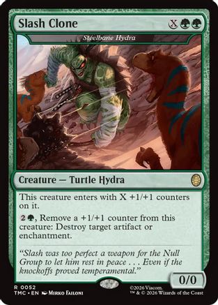 Slash Clone - Steelbane Hydra  [Foil]  (TMC-052) - [Commander: Teenage Mutant Ninja Turtles] - Trinity Hobby