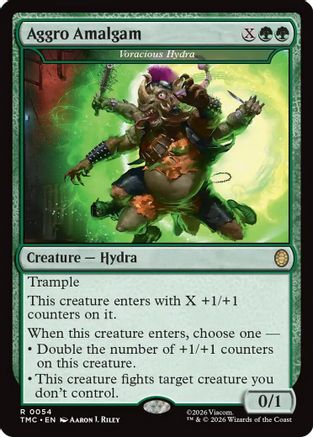 Aggro Amalgam - Voracious Hydra  [Foil]  (TMC-054) - [Commander: Teenage Mutant Ninja Turtles] - Trinity Hobby
