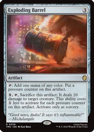 Exploding Barrel  [Foil]  (TMC-039) - [Commander: Teenage Mutant Ninja Turtles] - Trinity Hobby