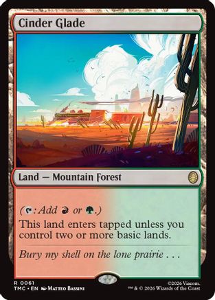 Cinder Glade  [Foil]  (TMC-061) - [Commander: Teenage Mutant Ninja Turtles] - Trinity Hobby