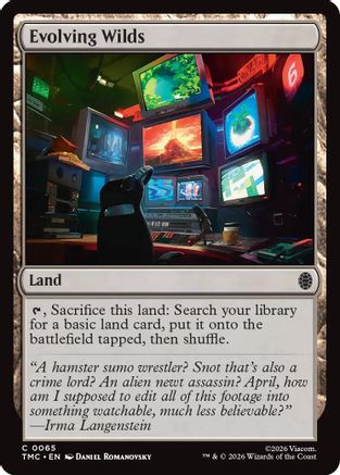Evolving Wilds  [Foil]  (TMC-065) - [Commander: Teenage Mutant Ninja Turtles] - Trinity Hobby