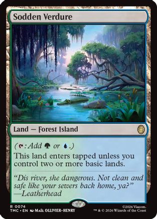 Sodden Verdure  [Foil]  (TMC-074) - [Commander: Teenage Mutant Ninja Turtles] - Trinity Hobby