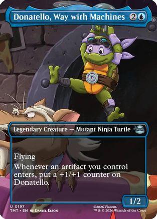 Donatello, Way with Machines (Borderless)  [Foil]  (TMT-197) - [Teenage Mutant Ninja Turtles] - Trinity Hobby