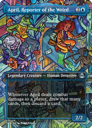 April, Reporter of the Weird (Borderless)  [Foil]  (TMT-206) - [Teenage Mutant Ninja Turtles] - Trinity Hobby
