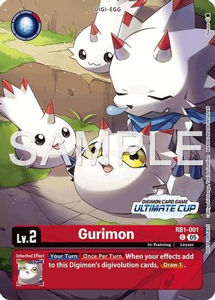 Gurimon (Ultimate Cup 26-27 Season 1 Participant) (RB1-001) - [Resurgence Booster] Foil