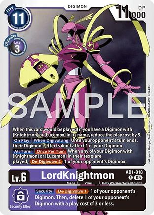 LordKnightmon (AD1-018) - [Advanced Booster Digimon Generation] Foil - Trinity Hobby