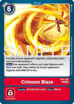 Crimson Blaze (BT8-097) - [Advanced Booster Digimon Generation] Foil