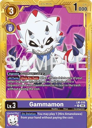 Gammamon (Gold Border) (LM-016) - [Advanced Booster Digimon Generation] Foil - Trinity Hobby