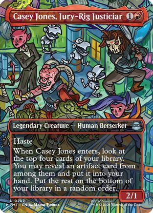 Casey Jones, Jury-Rig Justiciar (Borderless)  [Foil]  (TMT-207) - [Teenage Mutant Ninja Turtles] - Trinity Hobby