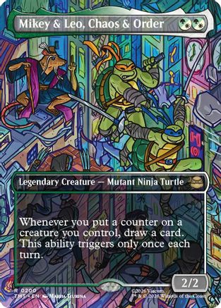 Mikey & Leo, Chaos & Order (Borderless)  (TMT-200) - [Teenage Mutant Ninja Turtles] - Trinity Hobby