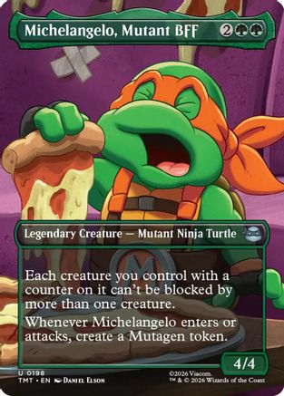 Michelangelo, Mutant BFF (Borderless)  [Foil]  (TMT-198) - [Teenage Mutant Ninja Turtles] - Trinity Hobby