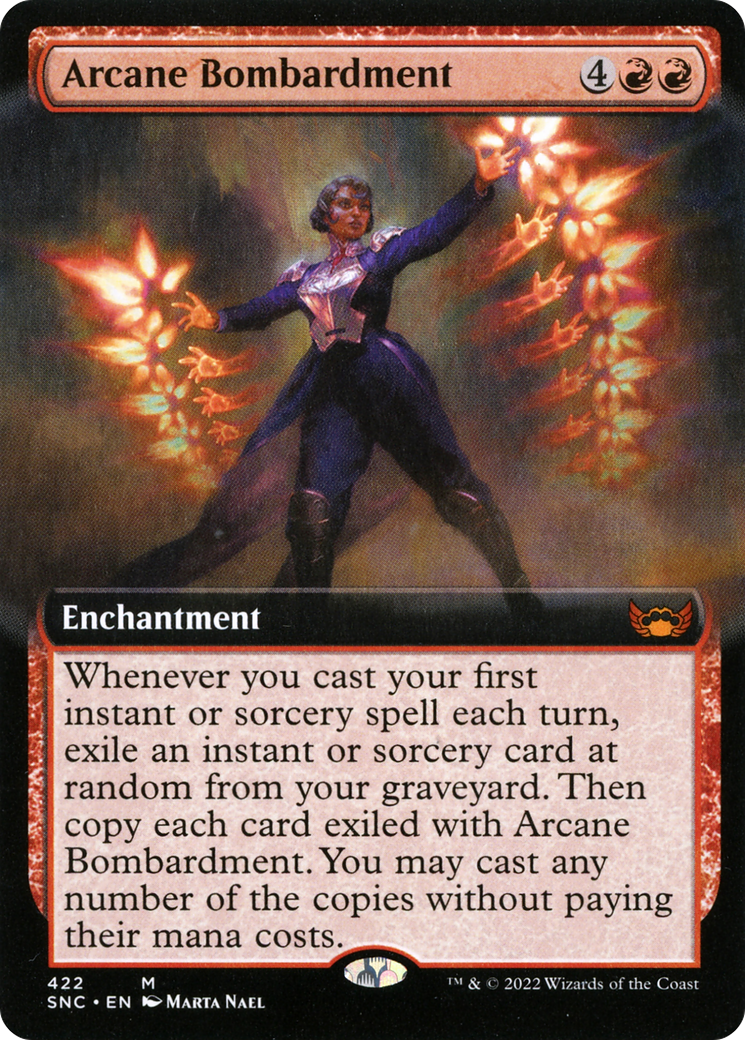 Arcane Bombardment (Extended Art) [Streets of New Capenna] - Trinity Hobby