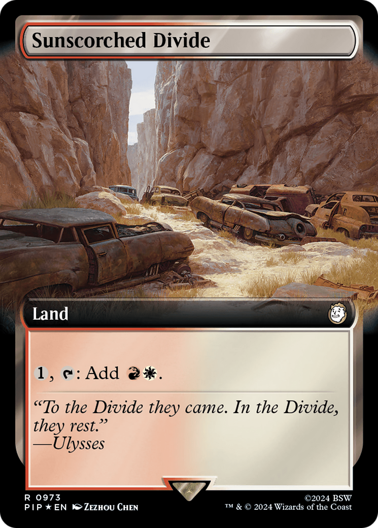 Sunscorched Divide (Extended Art) (Surge Foil) [Fallout] - Trinity Hobby