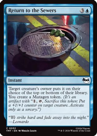 Return to the Sewers  [Foil]  (TMT-052) - [Teenage Mutant Ninja Turtles] - Trinity Hobby