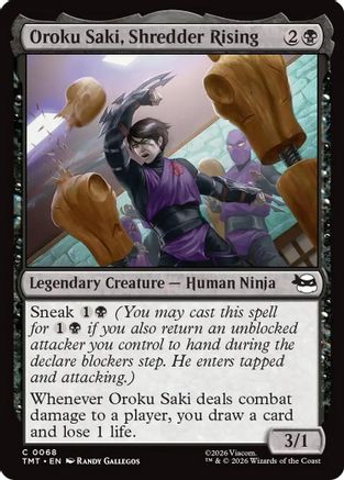 Oroku Saki, Shredder Rising  [Foil]  (TMT-068) - [Teenage Mutant Ninja Turtles] - Trinity Hobby