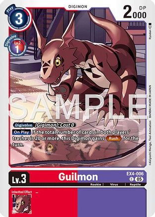 Guilmon (Foil Reprint) (EX4-006) - [Advanced Booster Digimon Generation] Foil