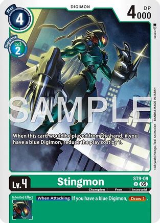 Stingmon (Foil Reprint) (ST9-09) - [Advanced Booster Digimon Generation] Foil - Trinity Hobby