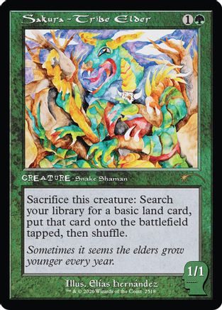 Sakura-Tribe Elder (2518)  [Foil]  (SLD-2518) - [Secret Lair Drop Series] - Trinity Hobby