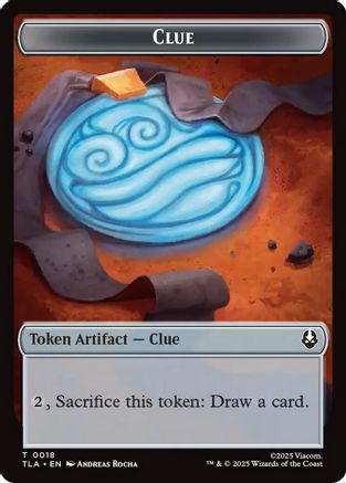 Clue (0018) // Food (0021) Double-Sided Tokens  (TLA-18 // 21) - [Avatar: The Last Airbender] - Trinity Hobby