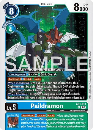Paildramon (AD1-011) - [Advanced Booster Digimon Generation] Foil - Trinity Hobby