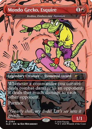 Mondo Gecko, Esquire - Kediss, Emberclaw Familiar  (SLD-2364) - [Secret Lair Drop Series] - Trinity Hobby