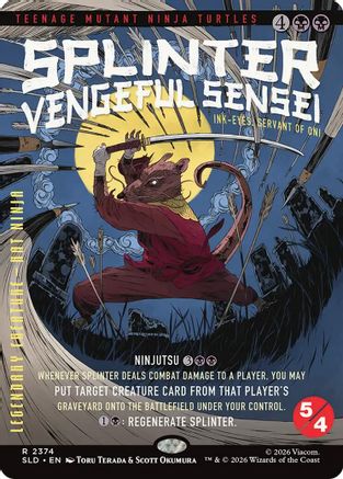 Splinter, Vengeful Sensei - Ink-Eyes, Servant of Oni  [Foil]  (SLD-2374) - [Secret Lair Drop Series] - Trinity Hobby